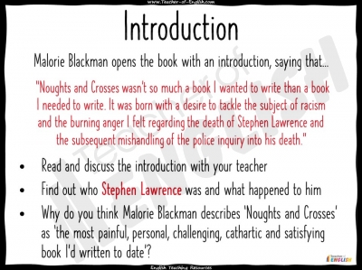 Noughts And Crosses KS3 Unit Of Work Teaching Resources Unit Of Work